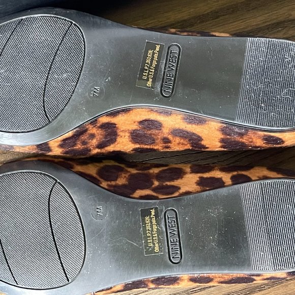 NINE‎ WEST HAYDEN LEOPARD SLIP-ON FLATS SIZE 7 - Picture 3 of 3
